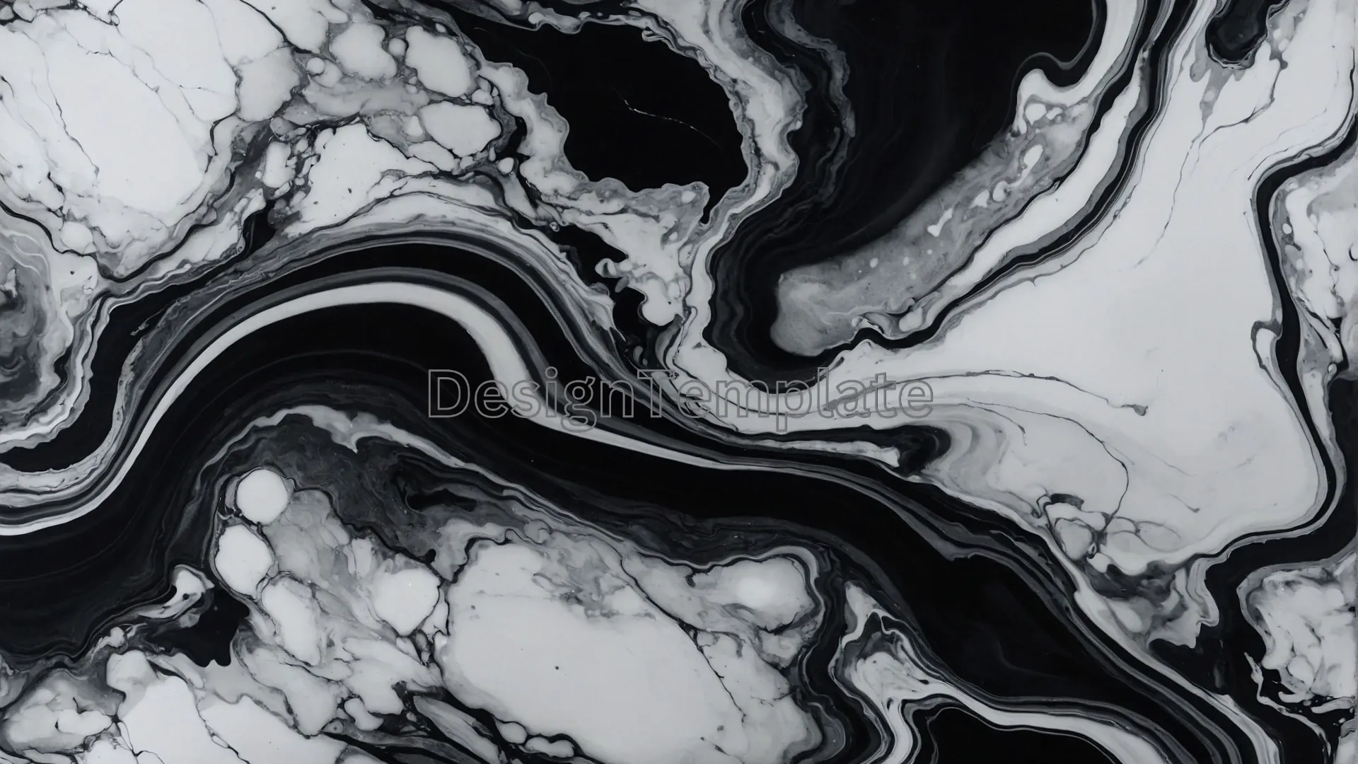 Fluidity Black and White Marble Photo Background